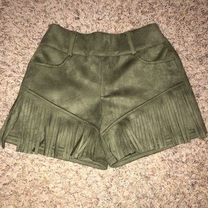 Suede shorts